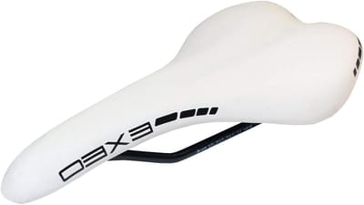 Fietszadel - MTB racezadel - Sportief fietsen - Lichtgewicht aluminium frame - 280 x 150 mm - Wit