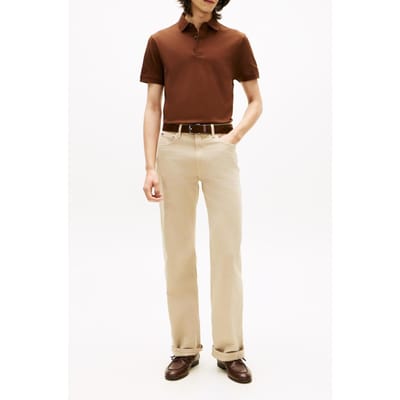 Tommy Hilfiger Hidden Placket Regular Polo Legacy Brown Größe: S | Poloshirts Outlet | Herren | Braun
