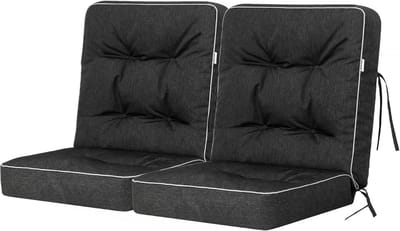 Comfortabele Bankopvulling voor Tuinmeubelen en Schommelbank - Zwart - 120 cm
