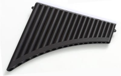 Panfluit 18 Pijpen - ABS Hars Instrument - Muziek Maken - Duurzaam Materiaal - 27 x 23 cm - Zwart