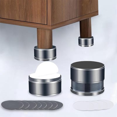 Verstelbare Metalen Meubelverhogers - 4 Stuks, 23-42 mm Hoogte, Duurzaam en Sterk