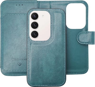Casemania Hoesje Geschikt voor Samsung Galaxy A35 - Groen - 2 in 1 Luxe Kunstlederen Portemonnee Book Case met Extra Vakken