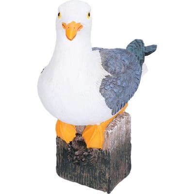 Décorations Figurines Mouette Apparence Mignonne Vives Réalistes Fabrication Exquise Décor Nautique pour Décoration Intérieure Cadeaux gray