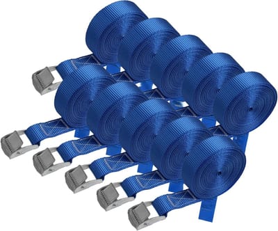 Set Sjorbanden met Klemgesp 250 kg - Spanbanden voor Bagage en Goederen