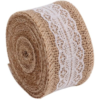 2 Rollen 5m Mooi Linnen Kant Rol Lint Huis Kerst Bruiloft DIY Accessoires Type 2
