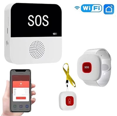 KZQ Alarmknop voor Ouderen Senioren Alarm Noodknop Life Alert Systeem Geen Maandelijkse Kosten WiFi Smartwatch met App