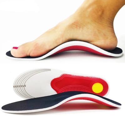 Orthopedische Binnenzool Steunzool voor Platvoet (Schoenmaat 41-45) - Demping, Luchtbeweging, Comfortabele Inlegzolen voor Voeten, Drukverlichting, Kussenvulling, Voetsteun en Support