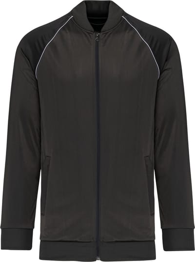 PROACT® Unisex trainingsjas met rits en biesje PA384 - Dark Grey - 3XL