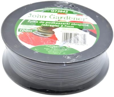 John Gardener Nylon trimmerlijn - versterkt - rond profiel - 2,7 mm - 100 m