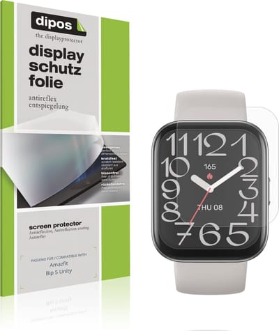 dipos – 6x Matte Beschermfolie geschikt voor Amazfit Bip 5 Unity | Krasbestendige & antireflecterende Screenprotector Ultra-Thin
