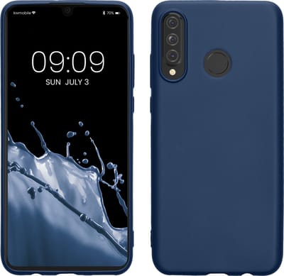 kwmobile telefoonhoesje geschikt voor Huawei P30 Lite - Hoesje voor smartphone - Back cover in metallic blauw