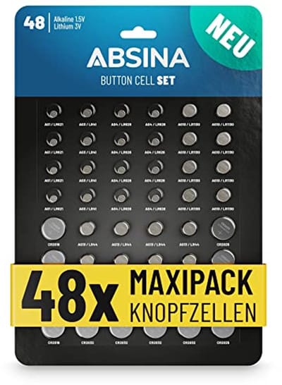 Set van 48 Alkaline en Lithium Knoopcellen - Diverse Maten (AG1, AG3, AG4, AG10, AG13, CR2016, CR2025, CR2032) - Lekvrije Knoopcelbatterijen