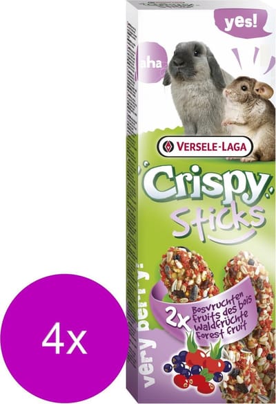 Versele-Laga Crispy Sticks Konijn Bosvruchten - Konijnensnack - 4 x Fruit 2x55 g