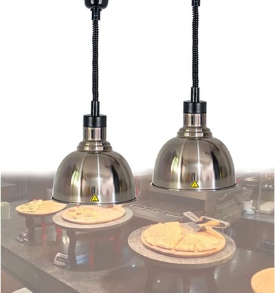 Voedselwarmer Hanglamp - Warmhoudlamp Buffet - Eten Warm Houden - Uitschuifbaar Ontwerp - 25 cm Diameter - Roestvrij Staal