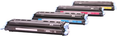 Set 4x ABC huismerk toner geschikt voor HP Color LaserJet 1600 2600 2600N 2605 2605DN 2605DTN CM1015 MFP CM1017 MFP CM 1015 CM 1017 HP 124A Q6000A Q6001A Q6002A Q6003A