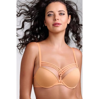 Marlies Dekkers Dame De Paris Apricot And Gold Push Up Bra Size: 70B | Bras Outlet | Dames | Beige