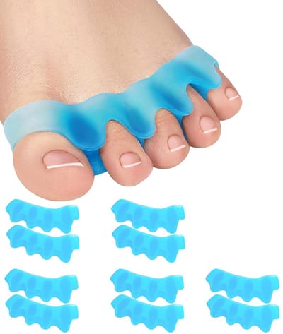 carmdering - Zehentrenner - Zehenspreizer - Hallux Valgus Corrector - Natuurlijke Teen Uitlijning - Pijnverlichting Bij Overlappende Tenen - Zacht Silicoon - Wasbaar En Duurzaam - Comfortabel In Schoenen En Sokken - 6 Stuks