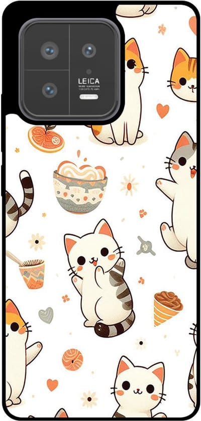 Smartphonica Telefoonhoesje Geschikt voor Xiaomi 13 met katten opdruk - TPU backcover case cat design geschikt voor Xiaomi 13