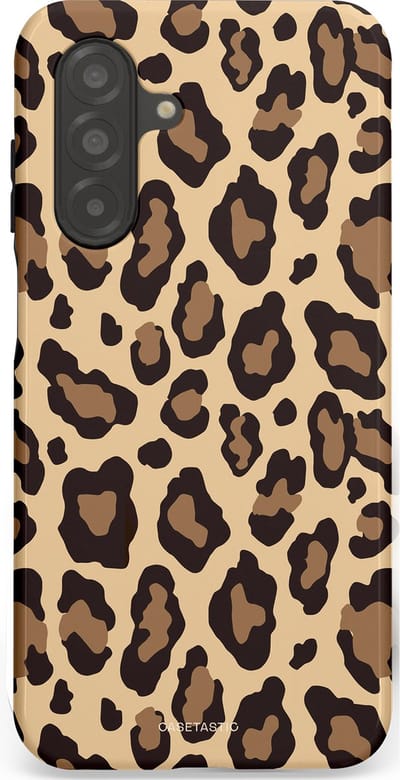 Casetastic hoesje geschikt voor Samsung Galaxy A26 - Dubbellaagse bescherming - Wilde Panter - Fashion Case - Zwart Taupe Crème