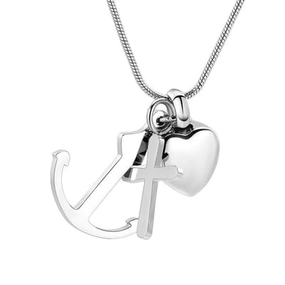 Aramat Jewels | Gedenkhangers | Ashanger Geloof Hoop en Liefde - Zilverkleurig RVS | | | |20mm | Staal | Volwassenen | Verkleurd niet