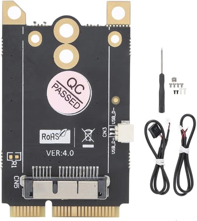 Allecto - Mini PCI-E Express draadloze netwerkadapter - Draadloze WiFi-kaartadapter - 12 + 6-pins - Geschikt voor Broadcom - Plug-and-play - Voor W...