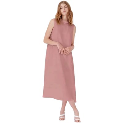 Lange jurk met strik op de rug vrouw Haris Cotton Essentials