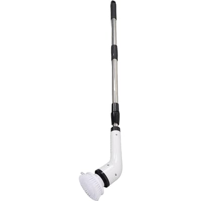 Brosse de Nettoyage Électrique Nettoyeur Scrubber Sans Fil Outil de Nettoyage Télescopique pour Salle de Bain gray