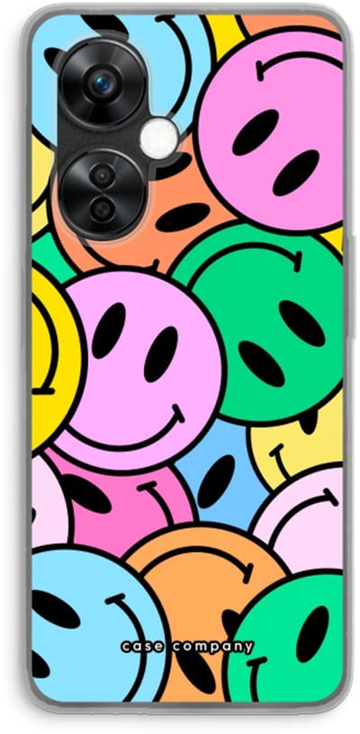 Case Company® - Hoesje geschikt voor OnePlus Nord CE 3 Lite hoesje - Smiley N°1 - Soft Cover Telefoonhoesje - Bescherming aan alle Kanten en Schermrand