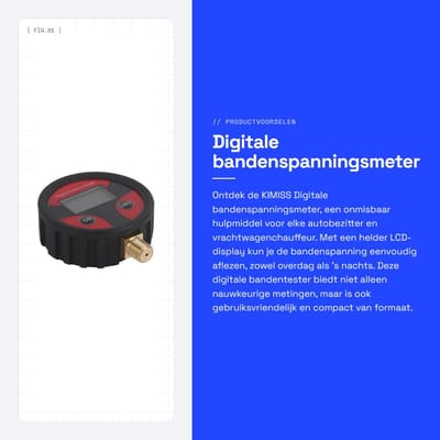 Dailygoods- Bandenspanningsmeter Digitale Display - Bandenspanningsmeter Auto - Bandenbarometer - Nauwkeurigheid 0,01 Bar - Hoogwaardig Messing - Corrosiebestendig - Bandentester