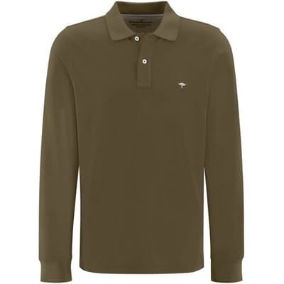 Fynch-Hatton Uni Polo Longsleeve Deep Forest / male