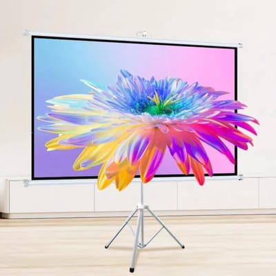 Projectiescherm - Filmscherm Statief - Thuisbioscoop Creëren - Dubbel Montagesysteem - 60 Inch - Wit