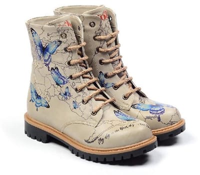 GOBY Butterfly Wander Boots - Handgemaakt - Uniek Design - Vegan Comfort - Maat 35