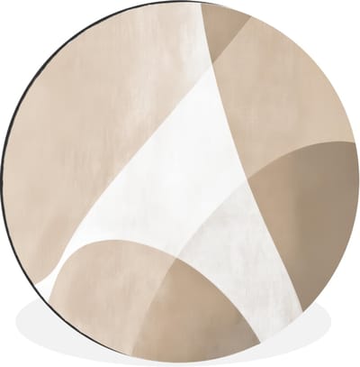 WallCircle - Wandcirkel - Muurcirkel - Vloeiende vlakken - Harmonieus - Golvend - Aluminium - Dibond - 30x30 cm - Binnen en Buiten