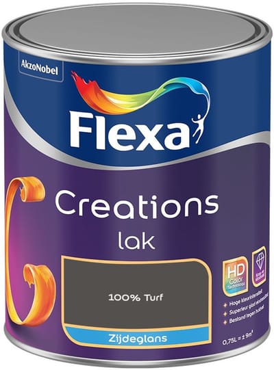 Flexa - Creations Lak Zijdeglans - 100% Turf - Mengverf - 750 Ml