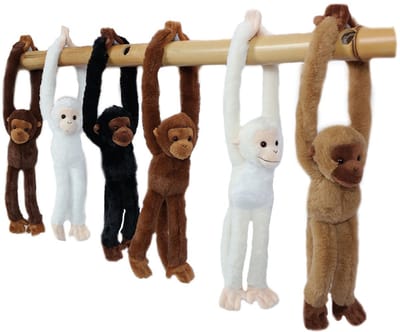 PIA Soft Toys - Pluche Knuffeldier - Hangaap soft 6 ass. 32 cm