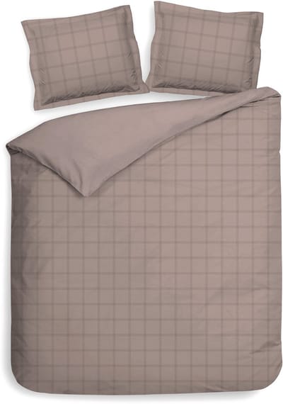 Heckettlane Dekbedovertrek Diamante - Bedlinnen - Lits-Jumeaux XL - 260x200-220 cm - Roze - Dekbedovertrek van 100% Katoen-Satijn