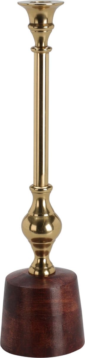 Kandelaar - goudkleur- kaars - 36 cm hoog - woondecoratie - woonaccessoires