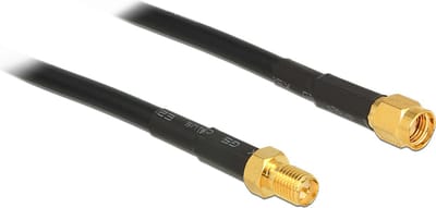 RP-SMA (m) - RP-SMA (v) verlengkabel - CFD200/RF200 - 50 Ohm / zwart - 3 meter