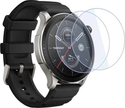 2x Geschikt voor Amazfit GTR 4 Screenprotector - Beschermglas Folie Geschikt voor Amazfit GTR 4