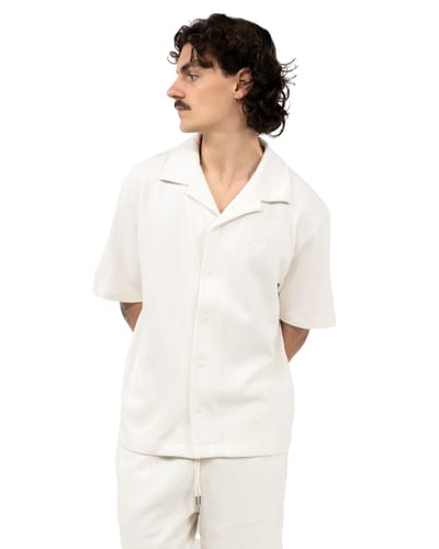 Calvin Klein Ss Hd Cotton Waffle Polo Tofu Size: XL | Casual Shirts Outlet | Heren | Beige