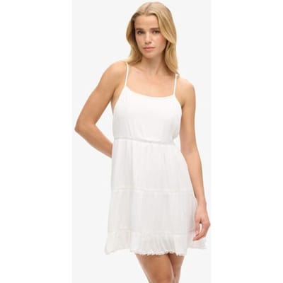 Superdry Mini Beach Cami-jurk Wit Grootte: 44
