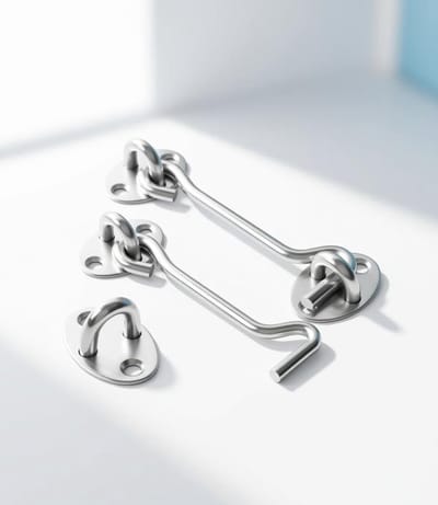 Maison Elara Raamhaken voor deur- en raambeveiliging, 2 stuks, 15,2 cm, zilver