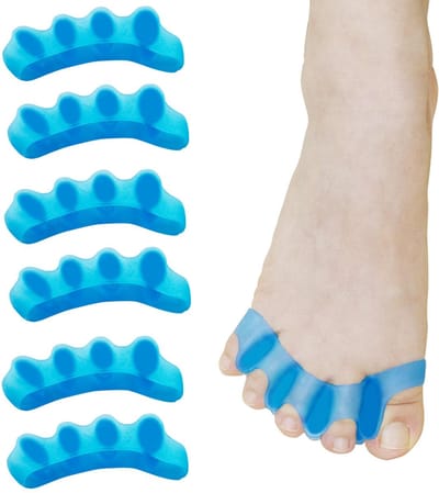 carmdering - Teenspreider - set van 6 teen correctors - voor hallux valgus en overlappende tenen - siliconen - ontspanning en correctie van voeten