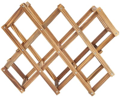 Store_9 - Wakects Wijnflessenhouder - Inklapbare flessenhouder - Houten wijnrek - Decoratieve flessenhouder - Geschikt voor keuken en bar