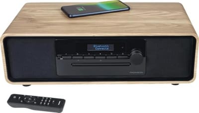 Micro-chaîne Bluetooth Hifi Systeem - Radio FM/DAB+ - CD/MP3/USB - Inductie Oplader en Telecommande