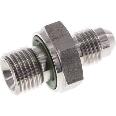 JIC  Dubbele Nippel G1/4'' X UNF 7/16''-20 RVS FKM 310bar
