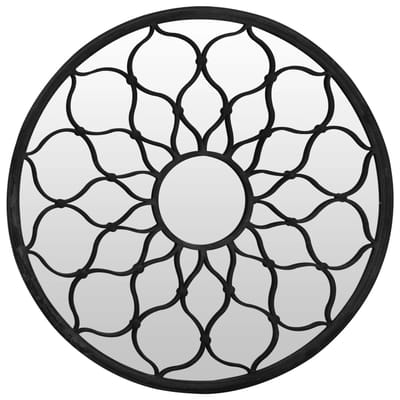 vidaXL - Spiegel - rond - 40x3 - cm - ijzer - zwart