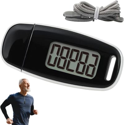 Stappenteller - Looptracker - Activiteit Bijhouden - 3D Triaxiale Sensor - 84 x 5 x 3 cm - Zwart
