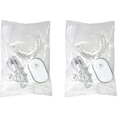 Lampe de Blanchiment des Dents à Lumière Froide 28 LED Cavité, Lampe de Blanchiment à Lumière Bleue Rechargeable Domestique, Lampe de Blanchiment des Dents Medical Silicone white