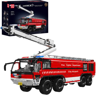 MouldKing 19004 - Brandweerwagen (RC) - Vliegveld Hulpdienst - 6653 onderdelen - Past op bekende merken - Bouwset